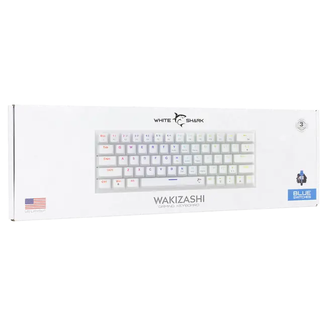 White Shark TIPKOVNICA GK-002221V2 WAKIZASHI-2 / Bijela US-BLUE.SW