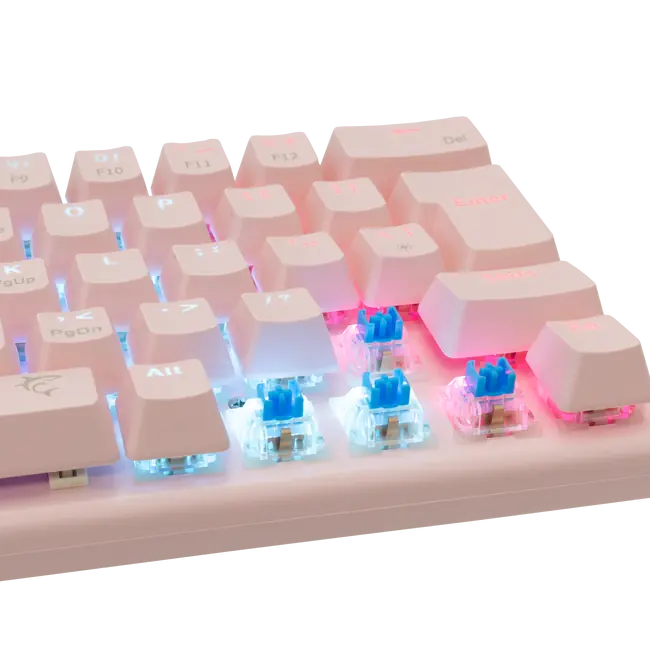 White Shark GK-002422 WAKIZASHI Keyboard - Pink / Mechanical / HR - Blue Switches