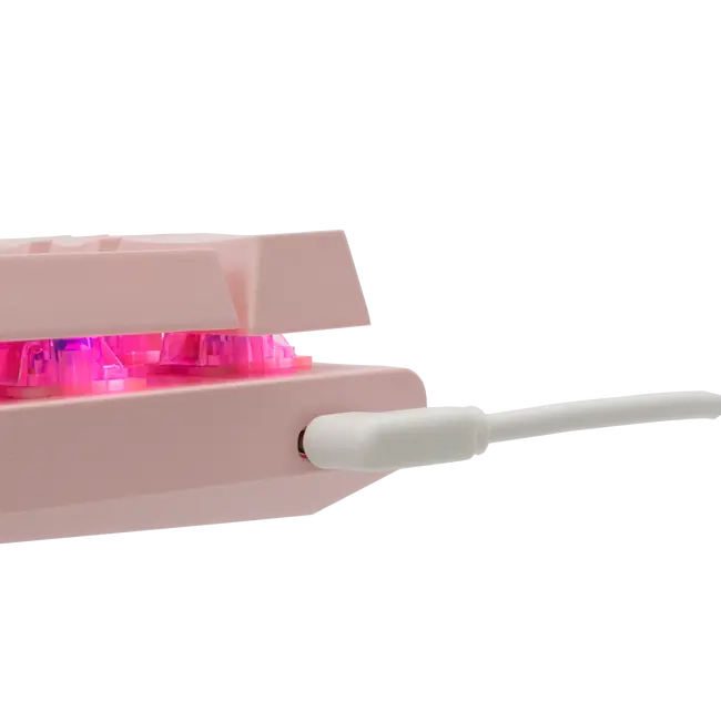 White Shark GK-002422 WAKIZASHI Keyboard - Pink / Mechanical / HR - Blue Switches