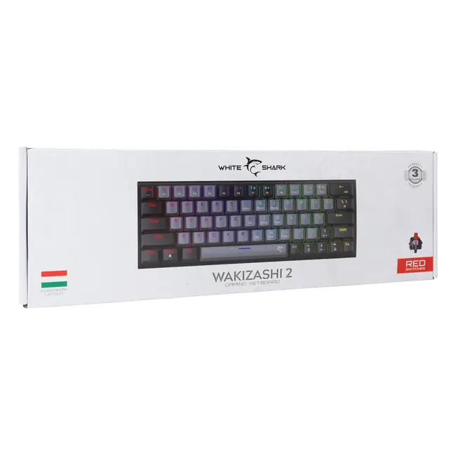 White Shark TIPKOVNICA GK-002713V2 WAKIZASHI-2 / Sivo-crna HU-RED.SW