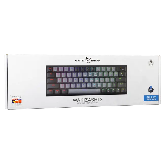 White Shark TIPKOVNICA GK-002722V2 WAKIZASHI-2 / Sivo-crna HR-BLUE.SW