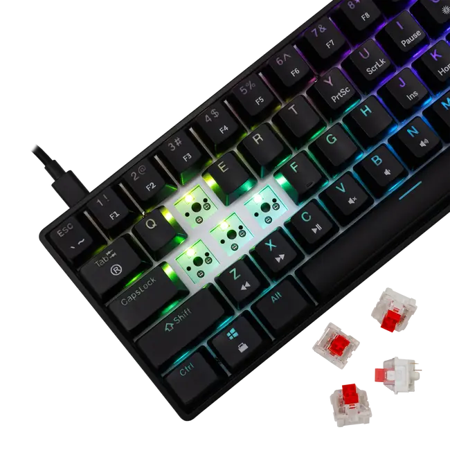 White Shark TIPKOVNICA GK-004111 SHINOBI-2 Crna - Meh. / US - RED SW.
