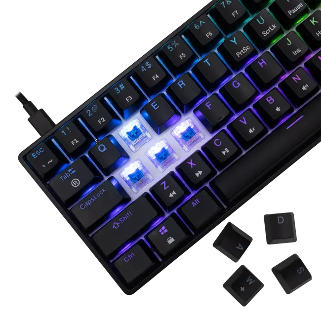 White Shark TIPKOVNICA GK-004122 SHINOBI-2 Crna - Meh. / HR - BLUE SW.