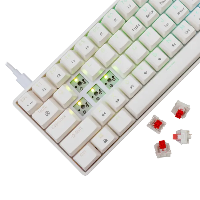 White Shark TIPKOVNICA GK-004211 SHINOBI-2 Bijela- Meh. / US - RED SW.