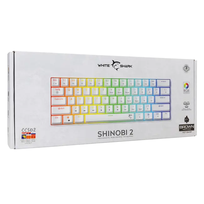White Shark TIPKOVNICA GK-004232 SHINOBI-2 Bijela- Meh. / HR- BROWN SW.