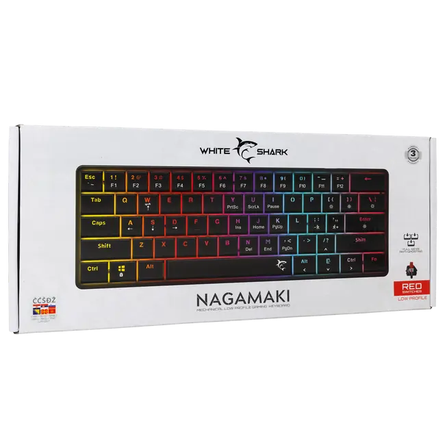 White Shark TIPKOVNICA GK-006112 NAGAMAKI Crna-Meh. / HR-RED.SW