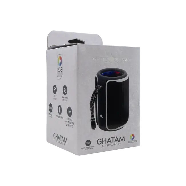White Shark BLUETOOTH ZVUČNIK GBT-3007 GHATAM Crna/Bijela