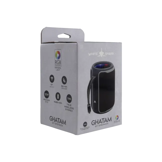 White Shark BLUETOOTH ZVUČNIK GBT-3007 GHATAM Crna/Siva