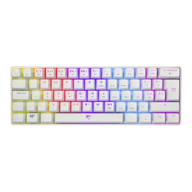 White Shark GK-2022 SHINOBI Keyboard - White / Mechanical / US - Brown Switches