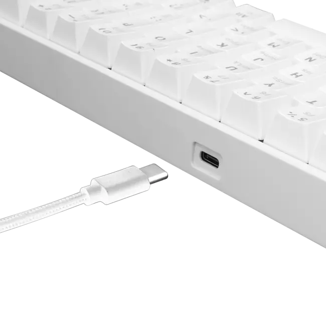 White Shark GK-2022 SHINOBI Keyboard - White / Mechanical / US - Brown Switches