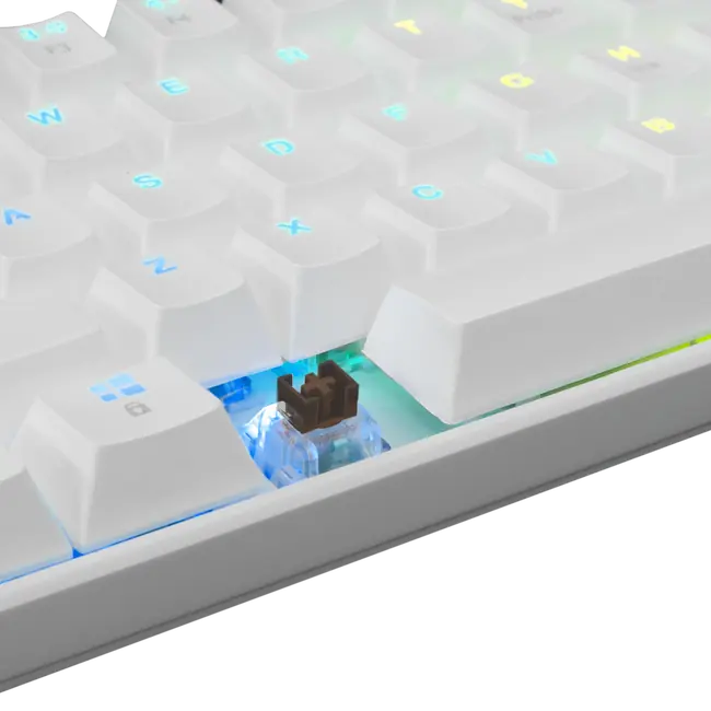 White Shark GK-2022 SHINOBI Keyboard - White / Mechanical / US - Brown Switches