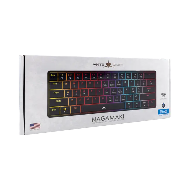 White Shark TIPKOVNICA GK-006121 NAGAMAKI Crna-Meh. Low Profile / US-BLUE.SW