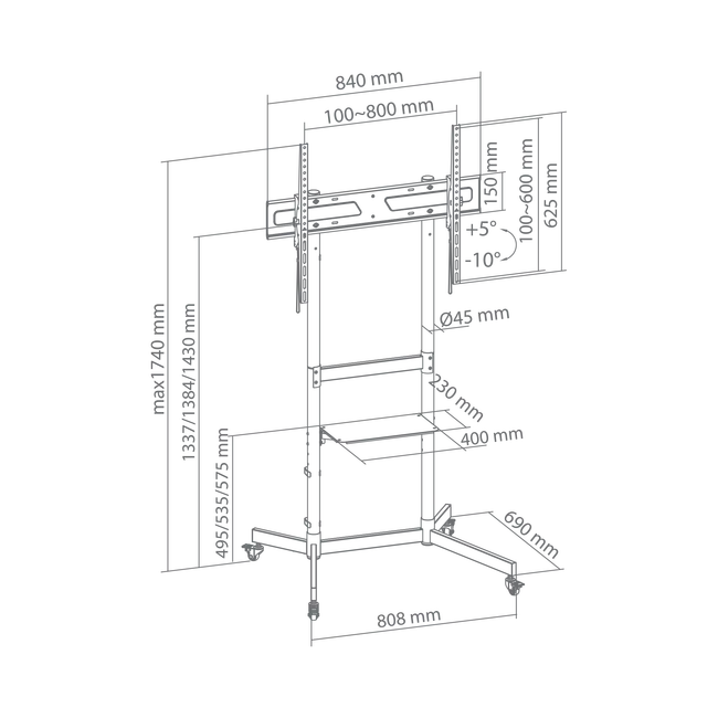 STALAK SBOX Podni FS-403 (55-100"/70kg/800x600)