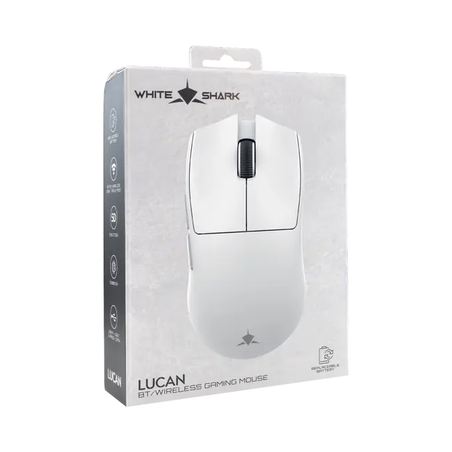 White Shark MOUSE WGM-5022 LUCAN - White / Wireless