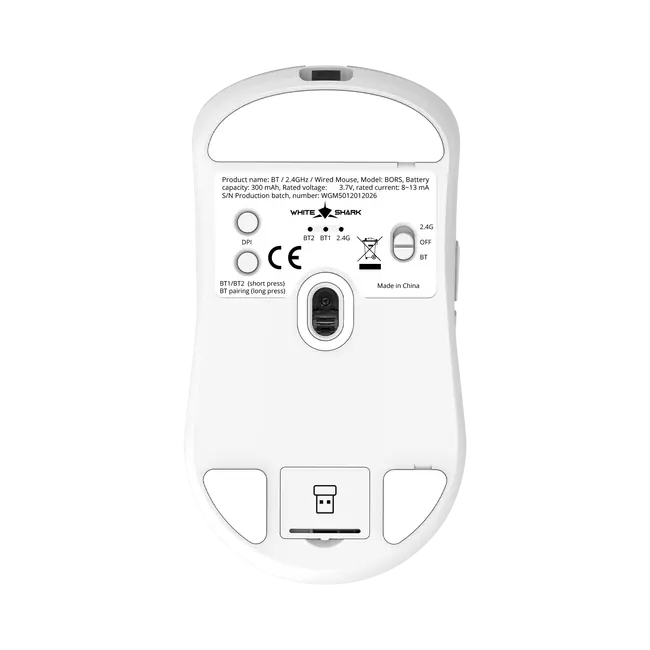 White Shark MOUSE WGM-5021 BORS - White / Wireless