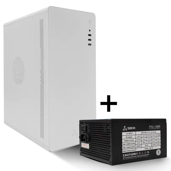 KUĆIŠTE SBOX PCC-500W ATX + NAPAJANJE PSU-300