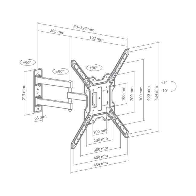 STALAK SBOX LCD-443-2 (23-65"/30kg/400x400)