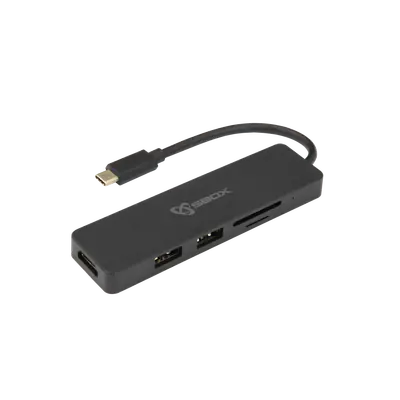 ADAPTER SBOX USB TYPE-C->HDMI/USB-3.0/SD+TF - 5u1 - TCA-51