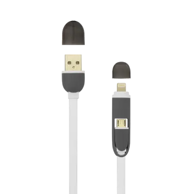 KABEL SBOX USB->MICRO USB + IPH.5 M/M 1M Bijeli