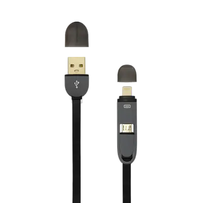 KABEL SBOX USB->MICRO USB + IPH.5 M/M 1M Crni