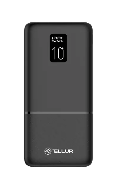 TELLUR POWER BANK PD102, 10000mAh, 2xQC3.0 22.5W + PD 30W LCD Display BLACK